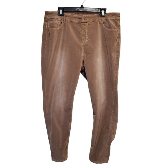 Soft Surroundings High Rise Slim Ankle Pants Brwn Taupe SZ XL - Picture 1 of 11